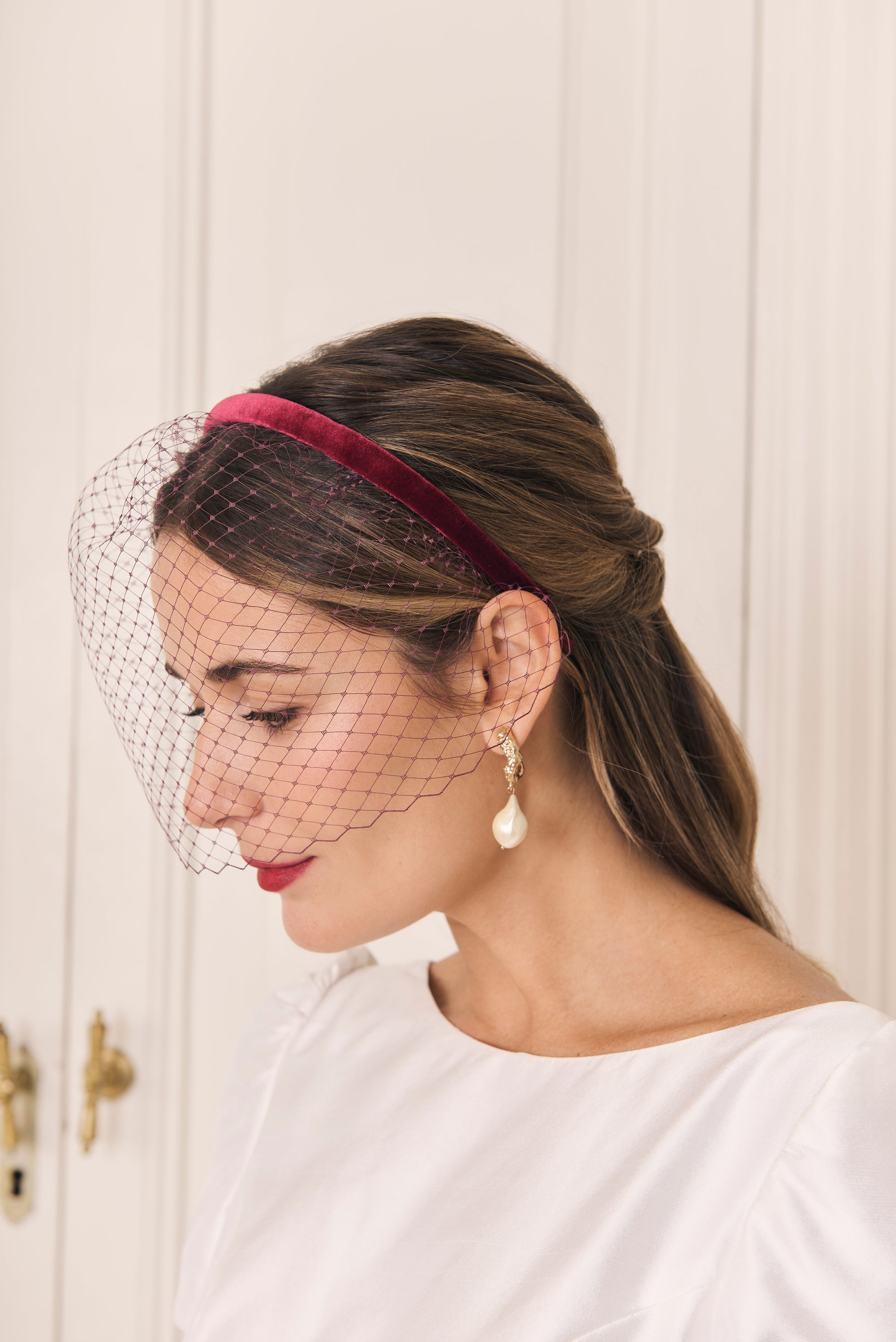 Pauline headband voilette 12mm