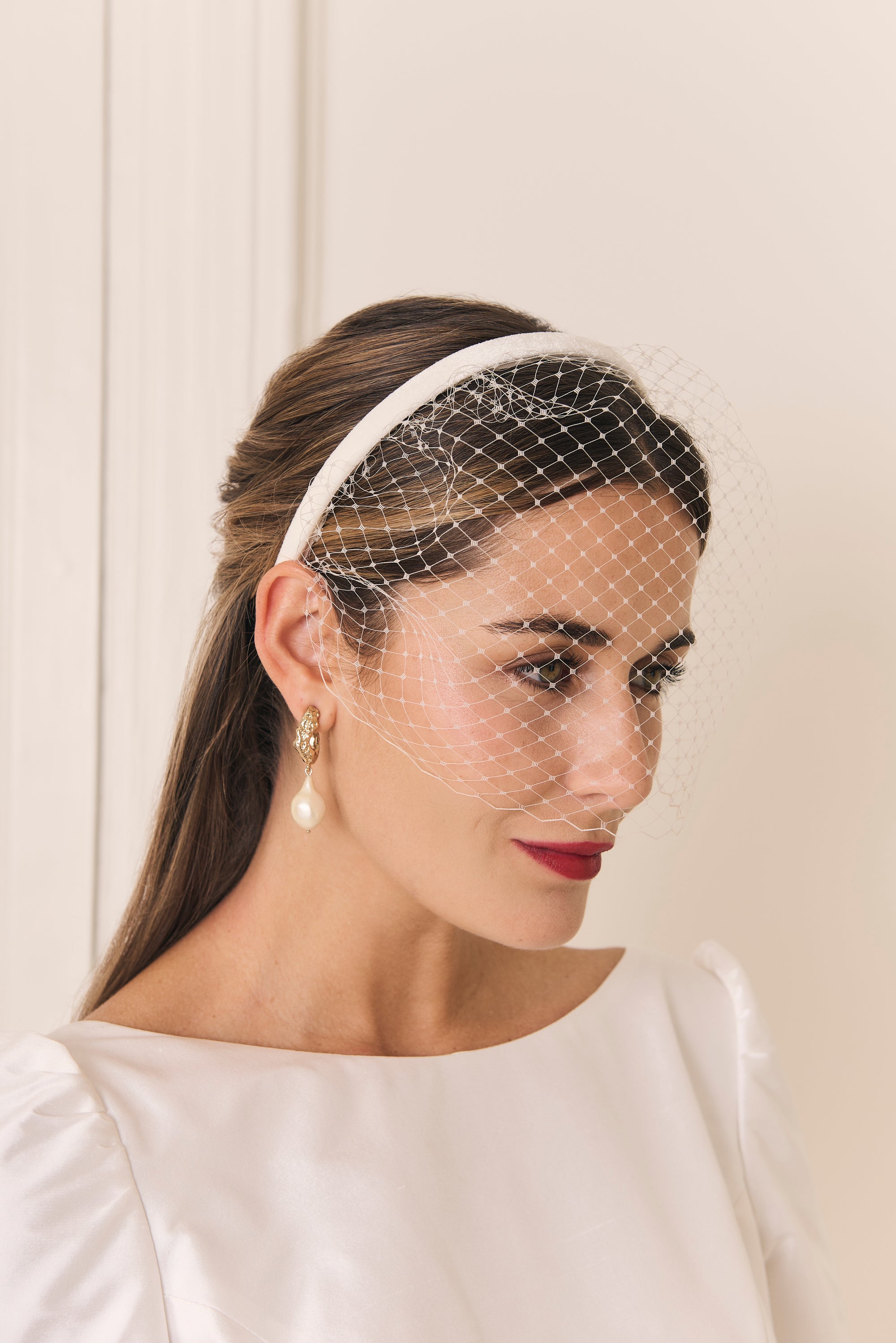 Pauline headband voilette 12mm