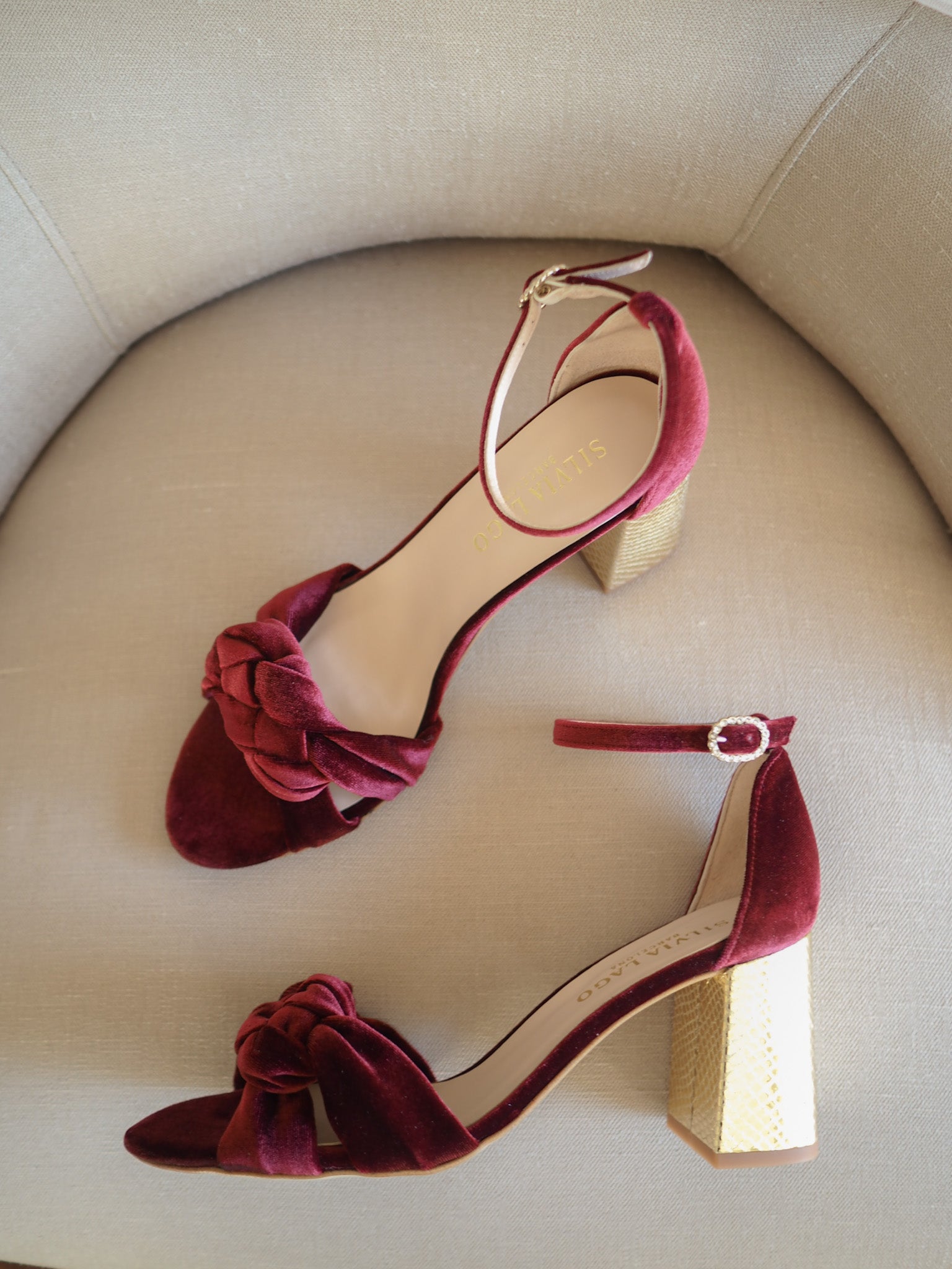 Burgundy velvet best sale high heels